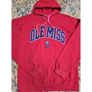 Vintage 90s Ole Miss Rebels Colonel Reb Heisman Reebok Pullover Hoodie Size S/M